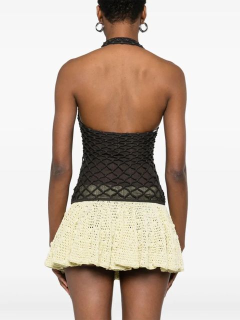 Isa Boulder halterneck top - Grey