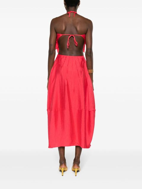 Cult Gaia Lue ruffled midi dress - Red