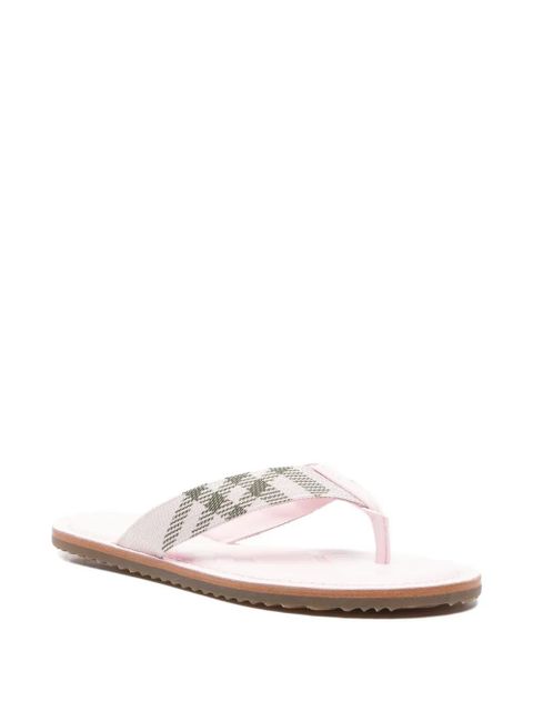 Burberry check-pattern sandals - Pink - zdjęcie produktu nr 2