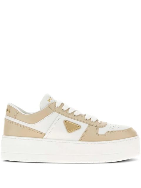 Prada leather panelled platform sneakers - White - zdjęcie produktu nr 1