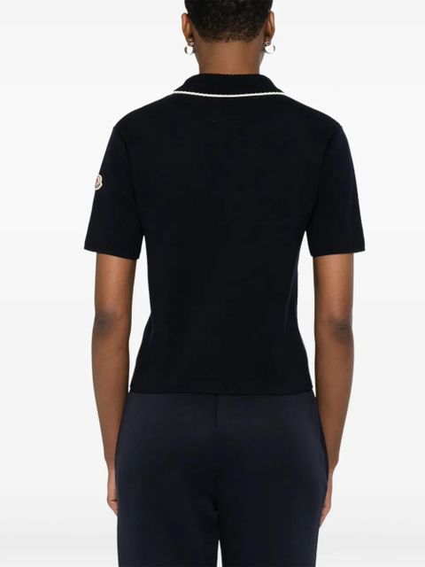 Moncler knitted polo shirt - Blue - zdjęcie produktu nr 2
