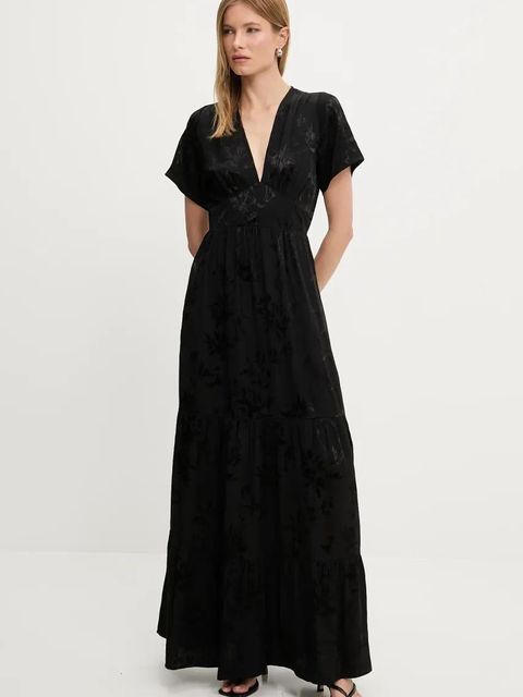 Answear.LAB sukienka kolor czarny maxi rozkloszowana - zdjęcie produktu nr 1