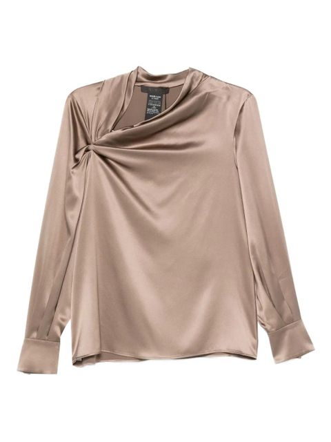 Max Mara silk-satin blouse - 002 NEUTRO - zdjęcie produktu nr 1