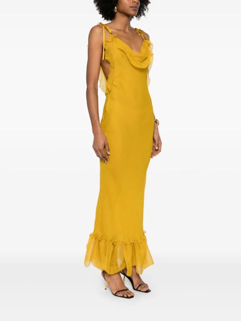 Saint Laurent silk maxi dress - Yellow