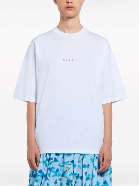 Marni logo-print cotton T-shirt - White