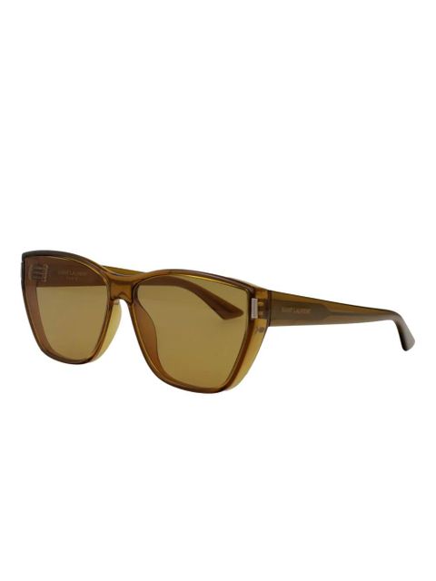 Saint Laurent Eyewear oversize-frame sunglasses - Brown - zdjęcie produktu nr 2