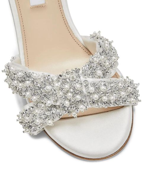 Aquazzura 105mm Melodie crystal-embellished sandals - White - zdjęcie produktu nr 2