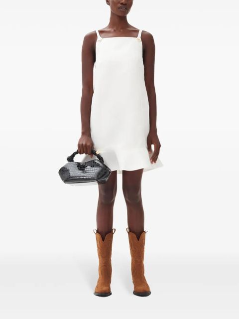 GANNI flared-hem satin mini dress - Neutrals - zdjęcie produktu nr 2