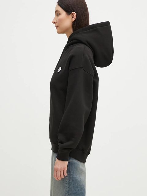 Kenzo bluza bawełniana Boke Flower 2.0 damska kolor czarny z kapturem z aplikacją FF52SW1754MB.99J