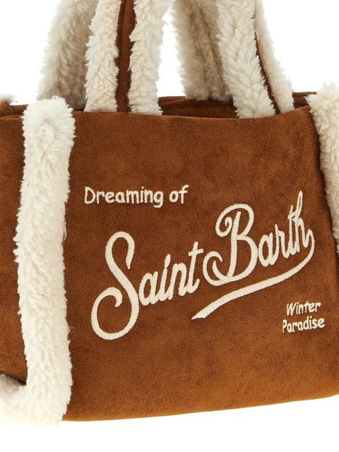 MC2 Saint Barth Vanity shearling-trim mini tote bag - Brown - zdjęcie produktu nr 2