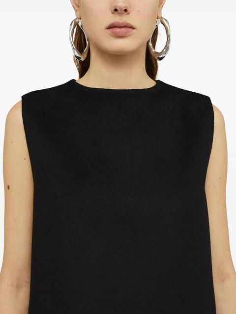 Jil Sander doubleface sleeveless cashmere dress - Black