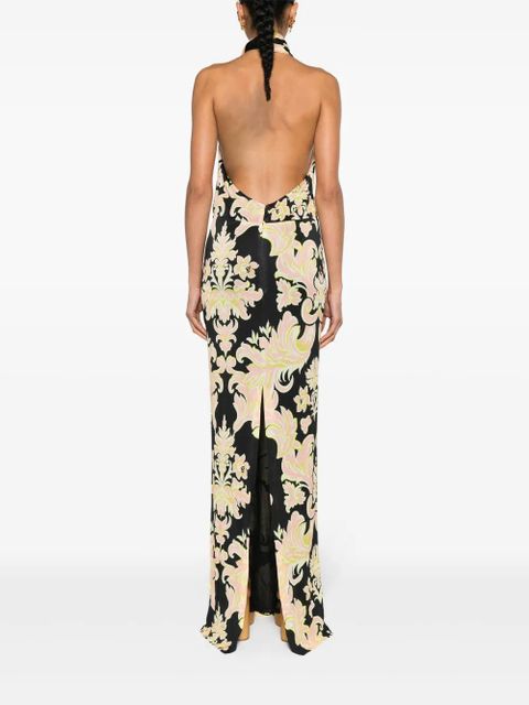 ETRO paisley-print halterneck dress - Black