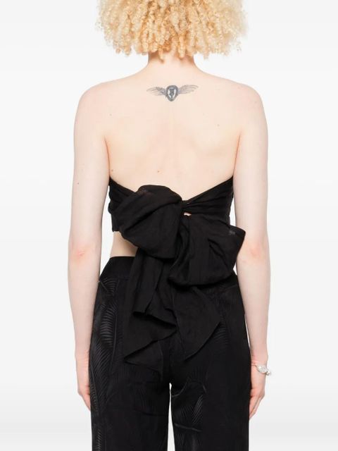 Johanna Ortiz Cassia crop top - Black