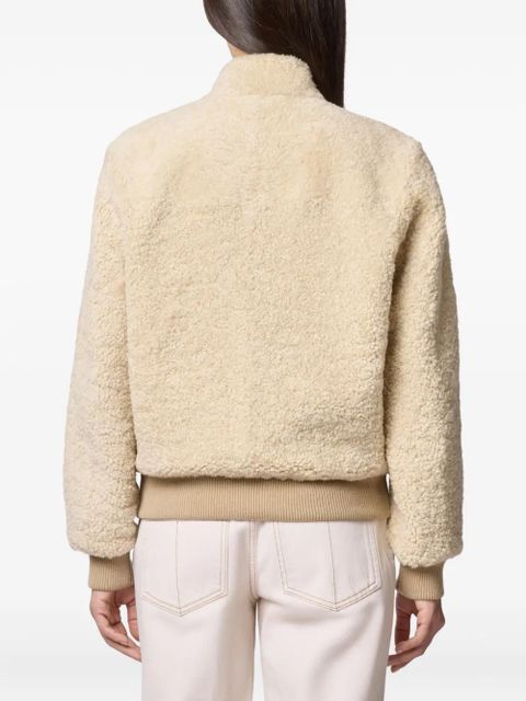 Tod's button shearling jacket - Neutrals