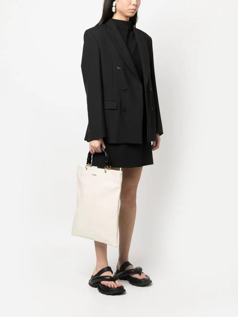 Jil Sander crocodile-effect leather tote - Neutrals - zdjęcie produktu nr 2