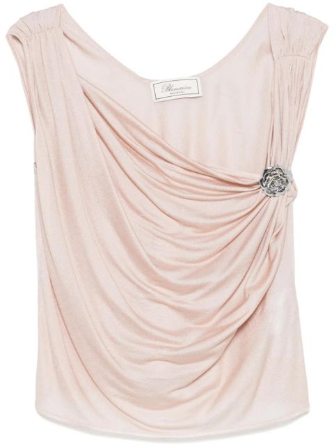 Blumarine crepe tank top - Pink - zdjęcie produktu nr 1
