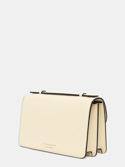 Victoria Beckham torebka skórzana kolor beżowy B325AAC006641A