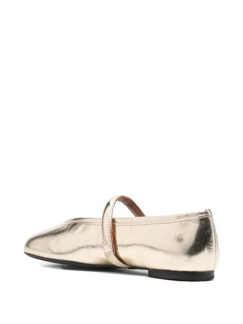 Maje buckle-detail strap ballet flats - Gold