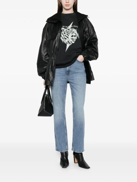 ANINE BING Miles tiger-print sweatshirt - Black - zdjęcie produktu nr 2