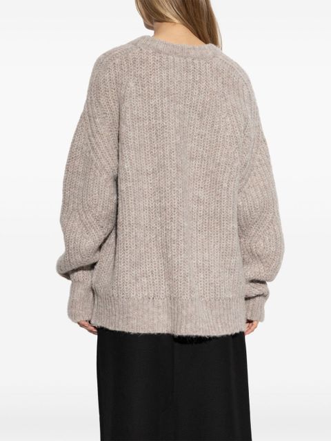 ROTATE BIRGER CHRISTENSEN logo-intarsia sweater - Neutrals