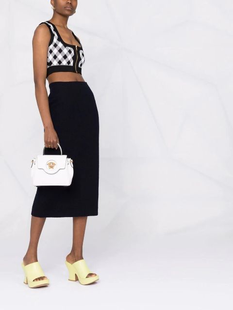 Versace small La Medusa top-handle bag - White