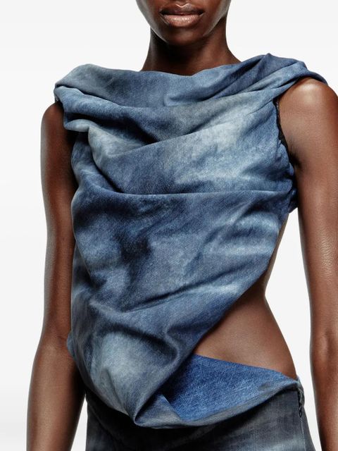 Diesel asymmetric-design jumpsuit - Blue