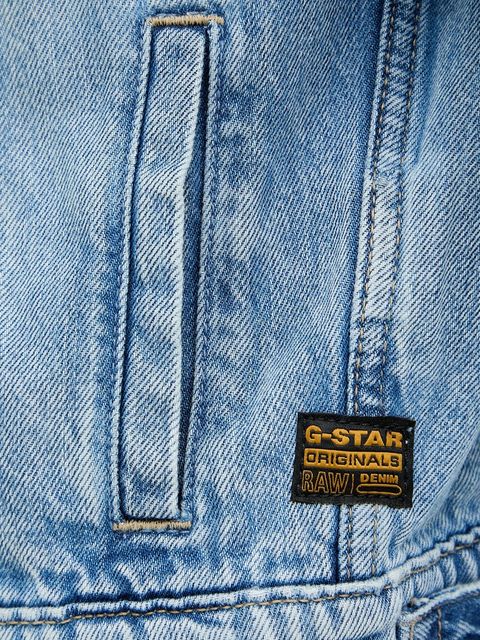 G-Star kurtka jeansowa kolor niebieski przejściowa D24337-D932