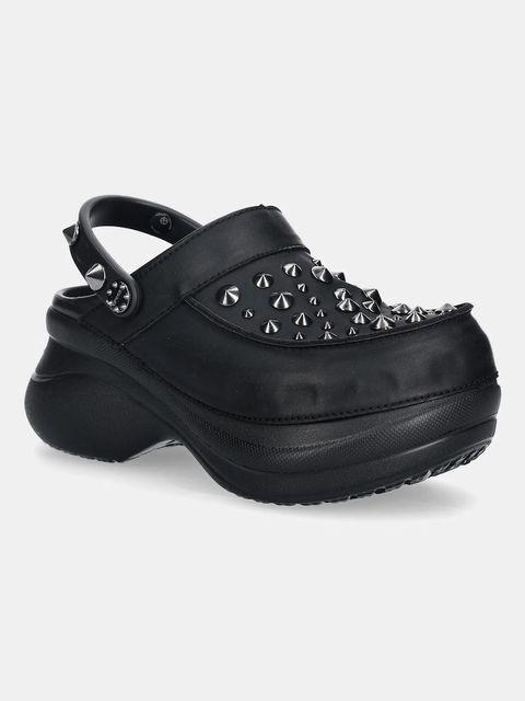 Crocs klapki Bae Studded Clog damskie kolor czarny na platformie 211626 - zdjęcie produktu nr 1