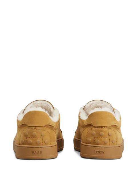 Tod's lace-up shearling sneakers - Brown