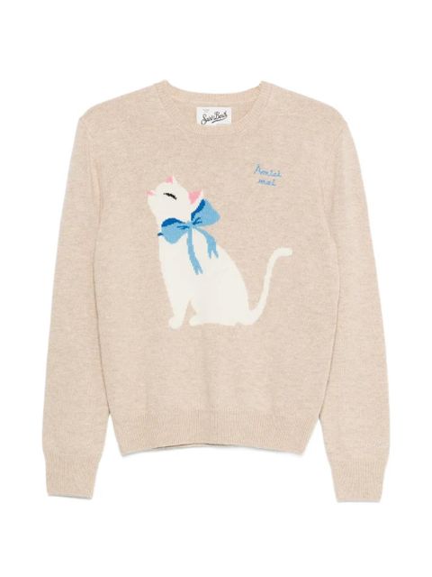 MC2 Saint Barth New Queen cat-detail sweater - Neutrals - zdjęcie produktu nr 1