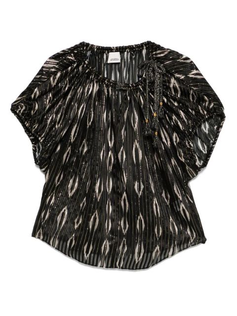 ISABEL MARANT metallic-threading blouse - Black - zdjęcie produktu nr 1