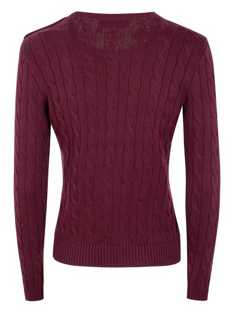 Lauren Ralph Lauren button-trim logo-detail sweater - Red - zdjęcie produktu nr 2