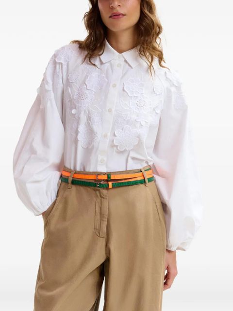 Essentiel Antwerp colour-block stacked belt - Green