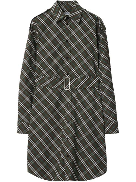 Burberry check shirt dress - Green - zdjęcie produktu nr 1