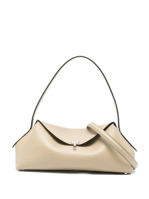 TOTEME medium T-lock grained-leather shoulder bag - Neutrals - zdjęcie produktu nr 1