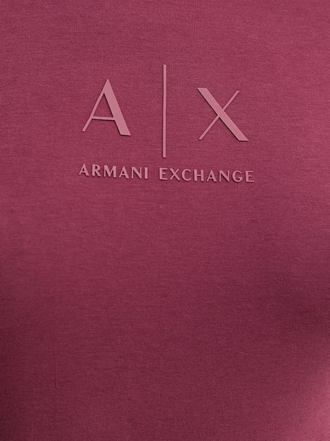 Armani Exchange t-shirt damski kolor bordowy XW001458 AF16294