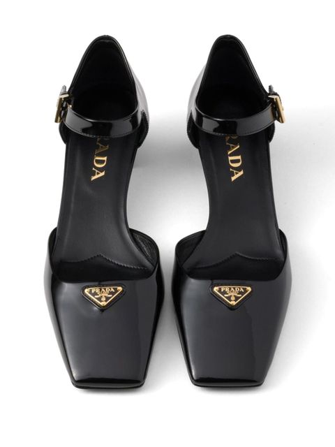 Prada 35mm patent-leather pumps - Black
