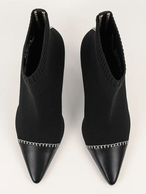 Karl Lagerfeld botki DEBUT II damskie kolor czarny na słupku KL32062