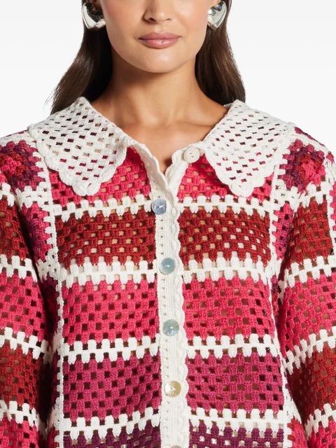 FARM Rio crochet-knit cardigan - White