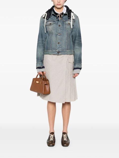 Miu Miu hooded denim jacket - Blue - zdjęcie produktu nr 2