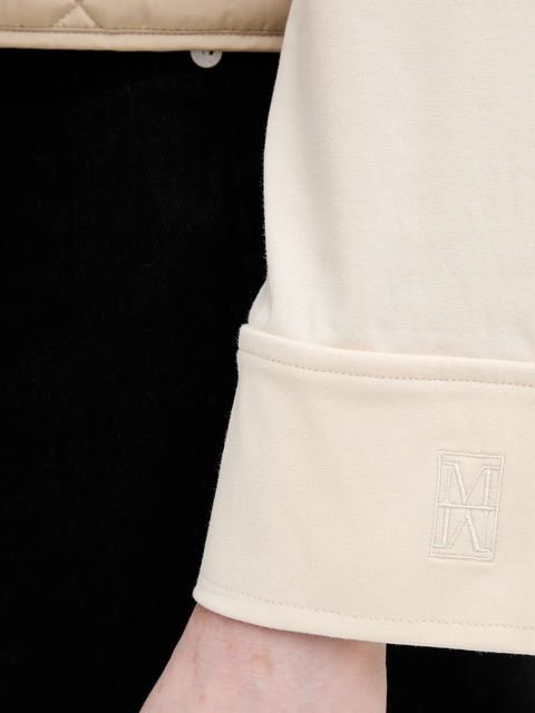 Marc O'Polo koszula damska kolor beżowy regular z kołnierzykiem klasycznym 600200152201