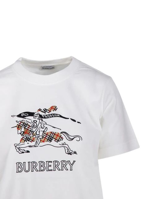 Burberry embroidered graphic T-shirt - White