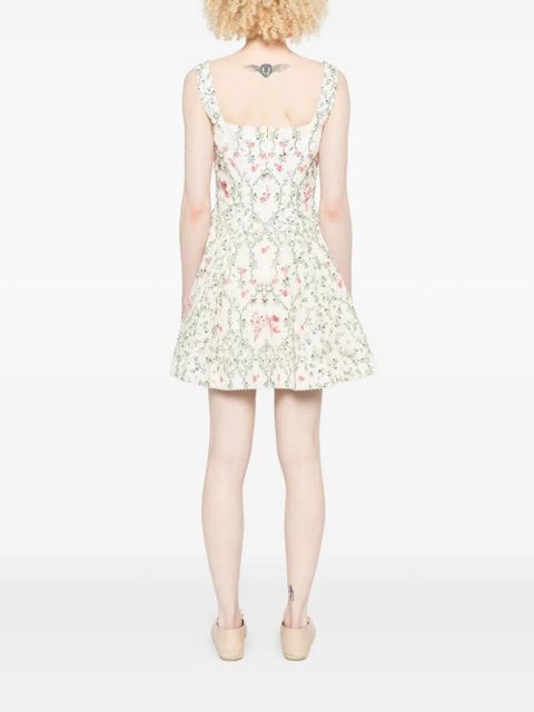 Agua By Agua Bendita floral-print mini dress - Neutrals
