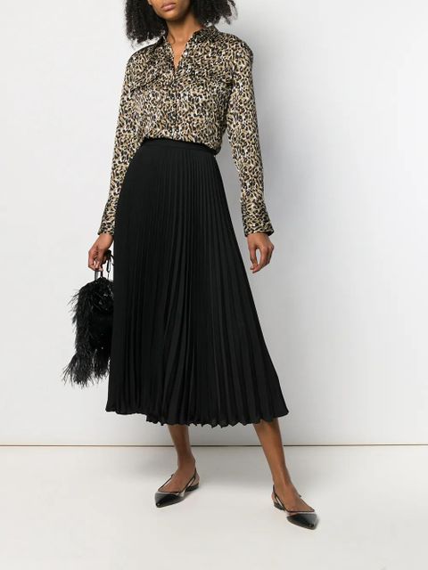 Valentino Garavani pleated midi skirt - Black