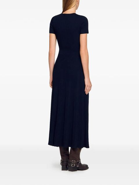 SANDRO knitted maxi dress - Blue