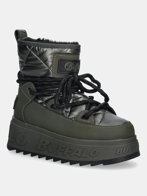 Buffalo śniegowce Eliza Snow Boot kolor zielony 1270144-KHA