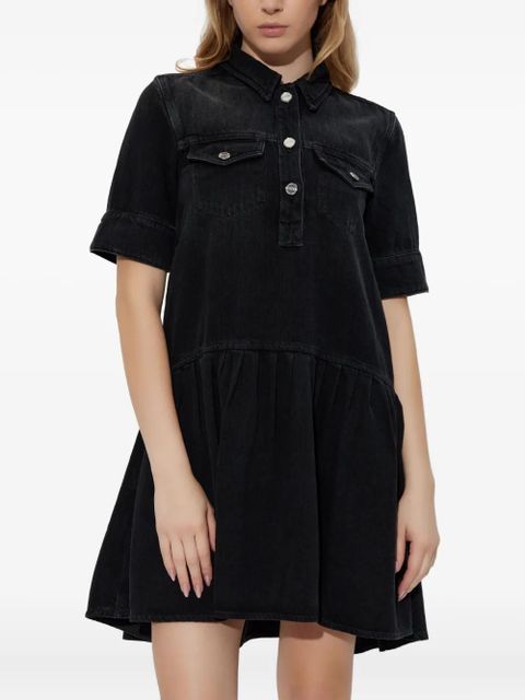 GANNI short-sleeved denim dress - Black - zdjęcie produktu nr 2