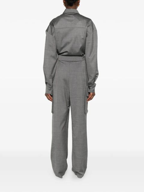 The Frankie Shop Linda flap-pocket jumpsuit - Grey