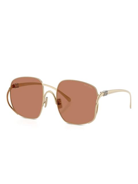 Miu Miu Eyewear square-frame sunglasses - Gold - zdjęcie produktu nr 1