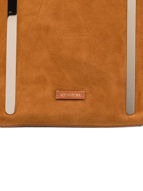 Aquazzura Muse knotted-handle suede tote bag - Brown